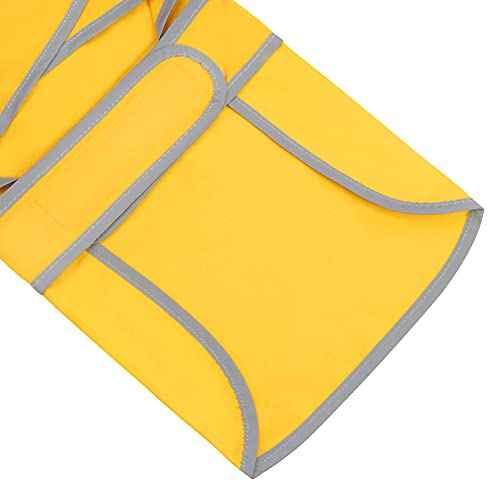 Dog Raincoat for Small Dogs Puppies Waterproof Jacket Hooded Rain Coats with Reflective Strips Leash Hole & Poncho Adjustable Fit (B.Yellow / Small)