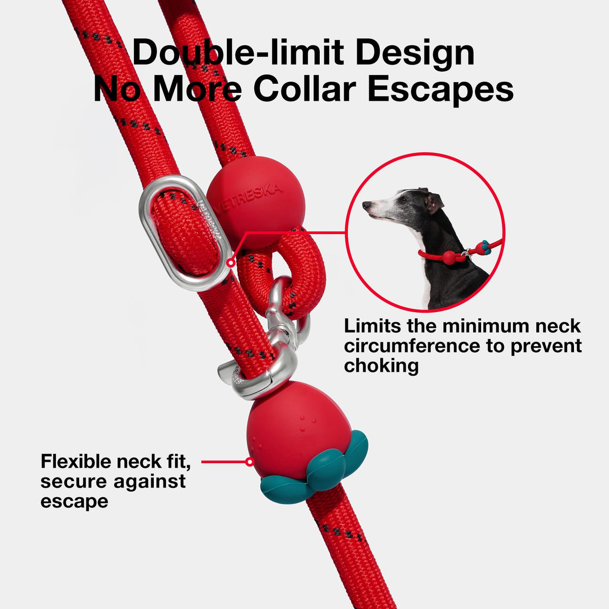 Hands Free Dog Leash (Strawberry Red)