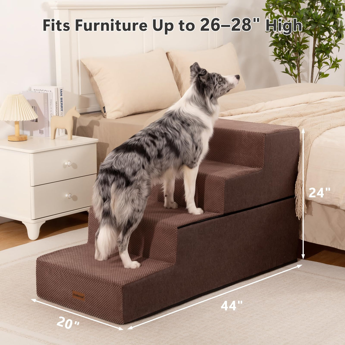 Dog Steps for Large Dogs 24" H (Brown / 4-Step 24" H)