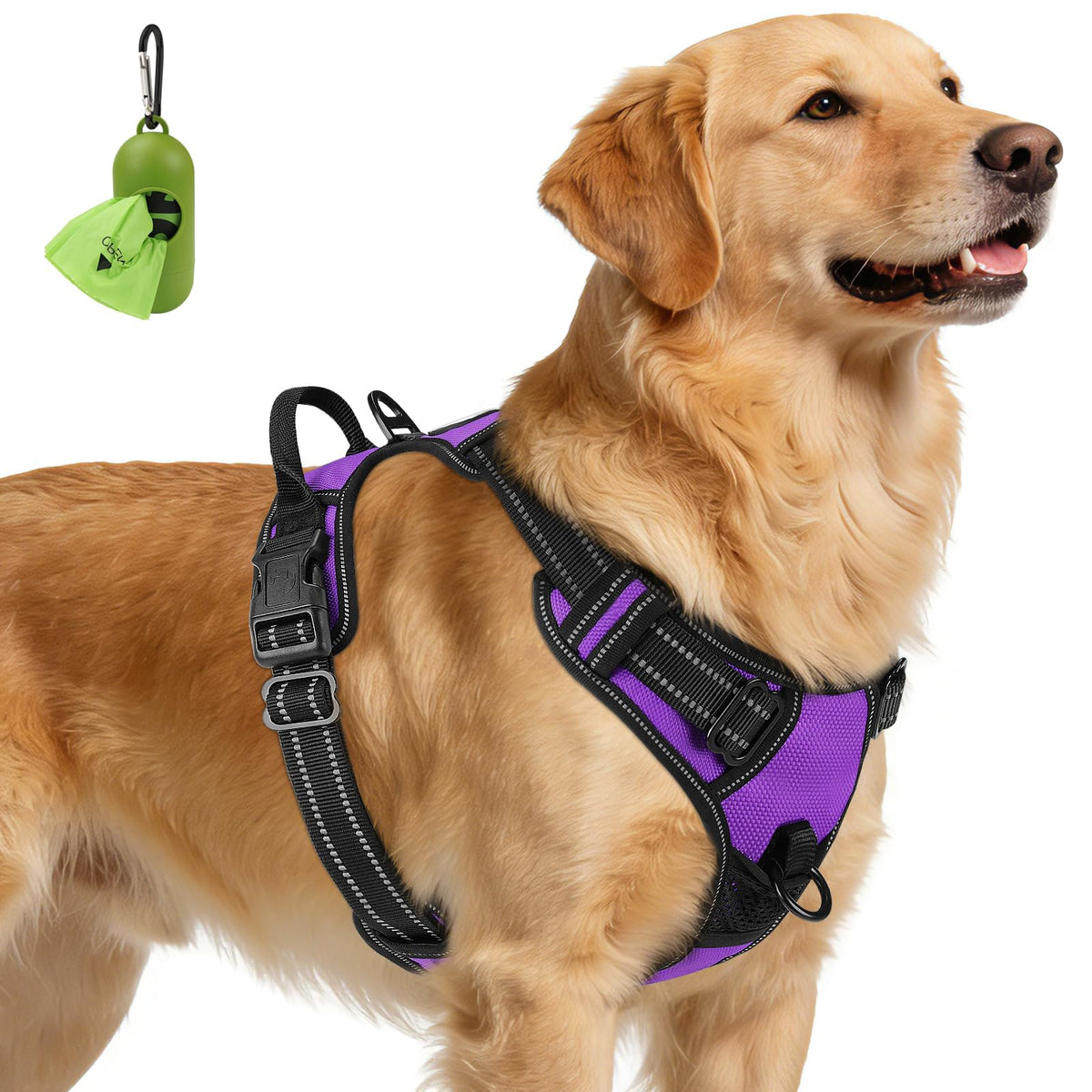 No Pull Dog Harness for Extra Large Dogs (X-Large / Purple)