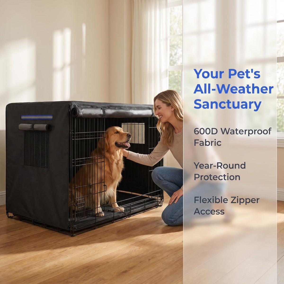 Dog Crate Cover 48.5" (48.5"L x 31.5"W x 36.5"H)