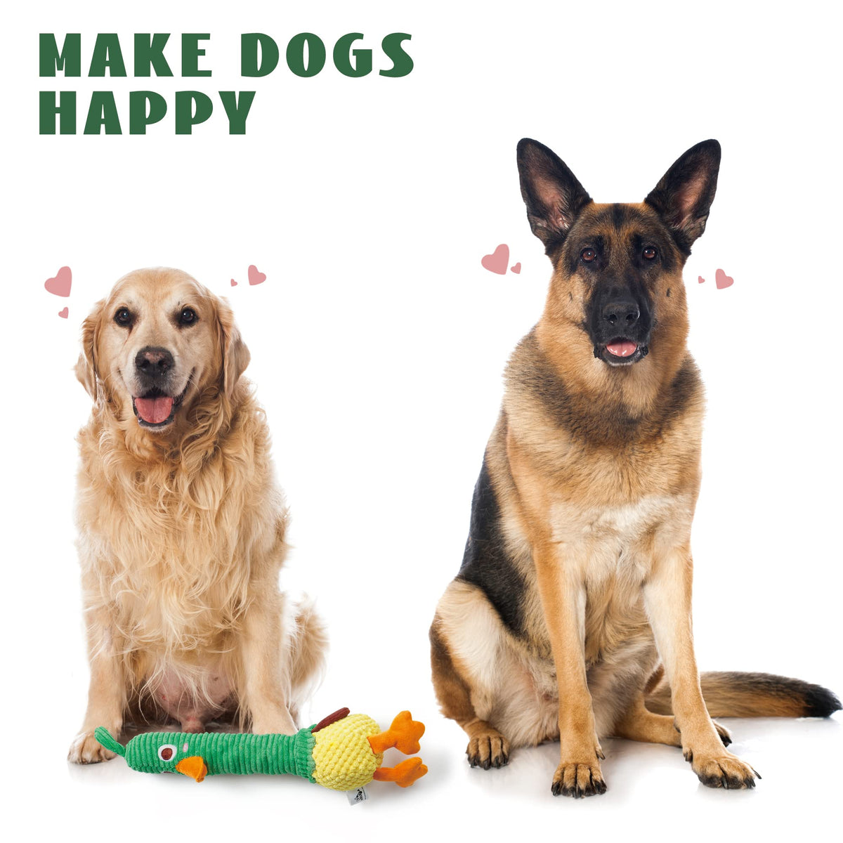 2 in 1 Easter Duck Dog Toy with a Large Rubber Squeaker (Duck)