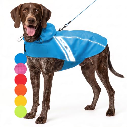 Dog Raincoat Wetoff Dog Rain Coat (Blue / XL (30"-34" chest girth))