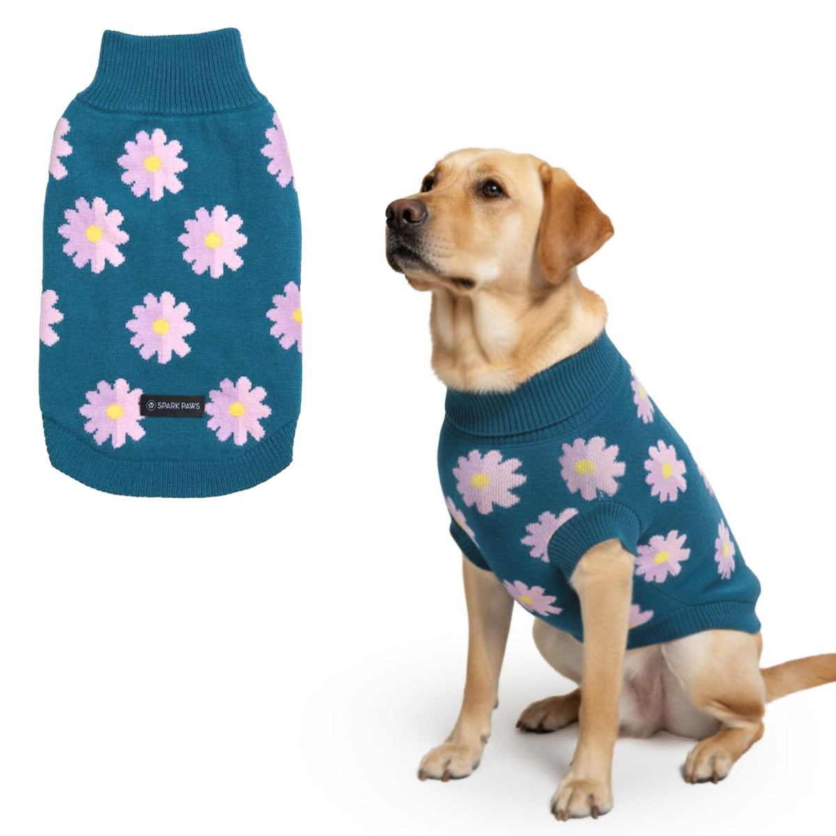 Knit Dog Sweater (Flower / 4XL)