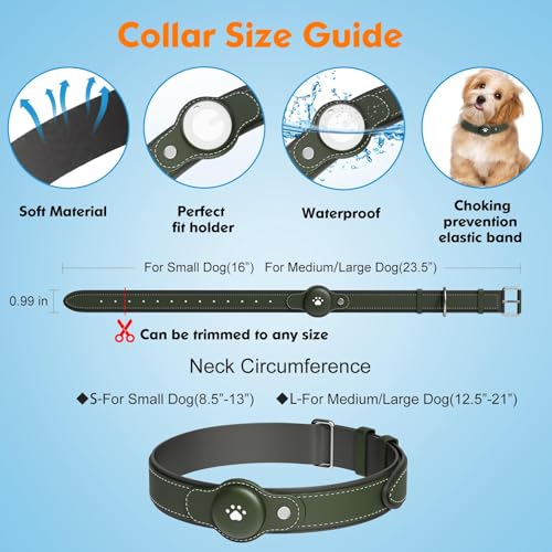 GPS Tracker for Dogs (Green / S(8.5''-13''))