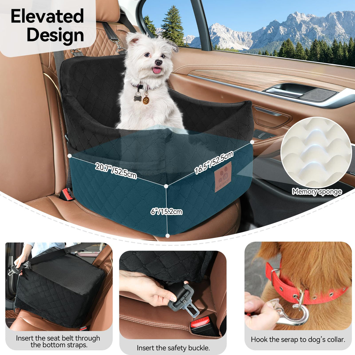 Dog Car Seat for Small (Black)