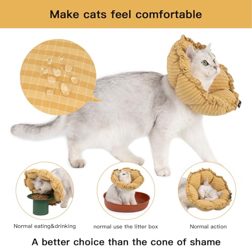 Soft Cat Cone Collar (L-Standard / Yellow)