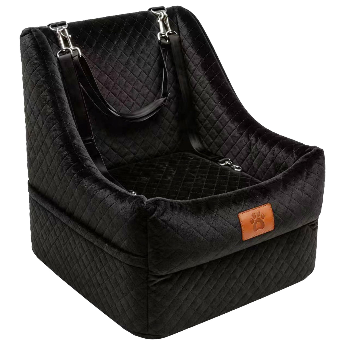 Dog Booster Car Seat for Small to Medium Dogs Up to 35 lbs (Black)