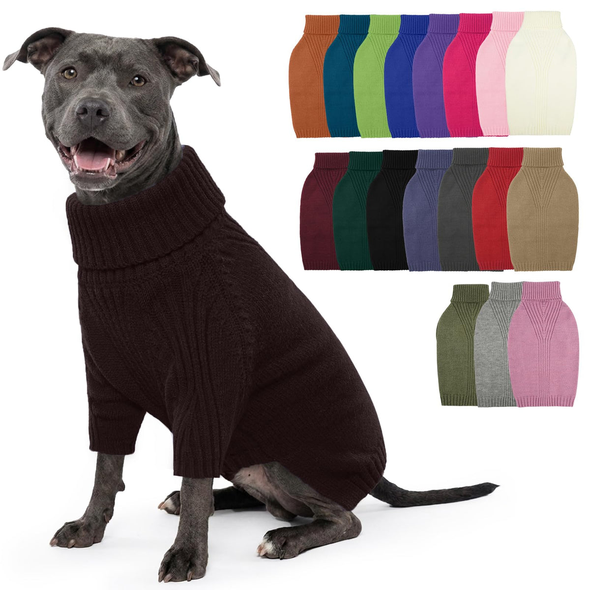 XL Dog Sweater (Brown / X-Large)