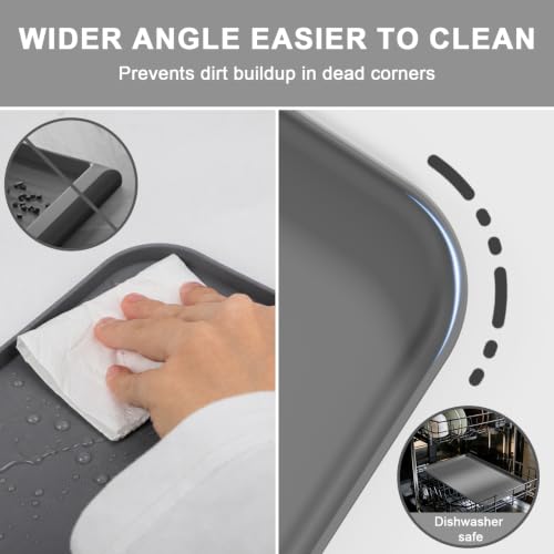 Silicone Pet Feeding Mats (Gray / 24"L x 16"W)