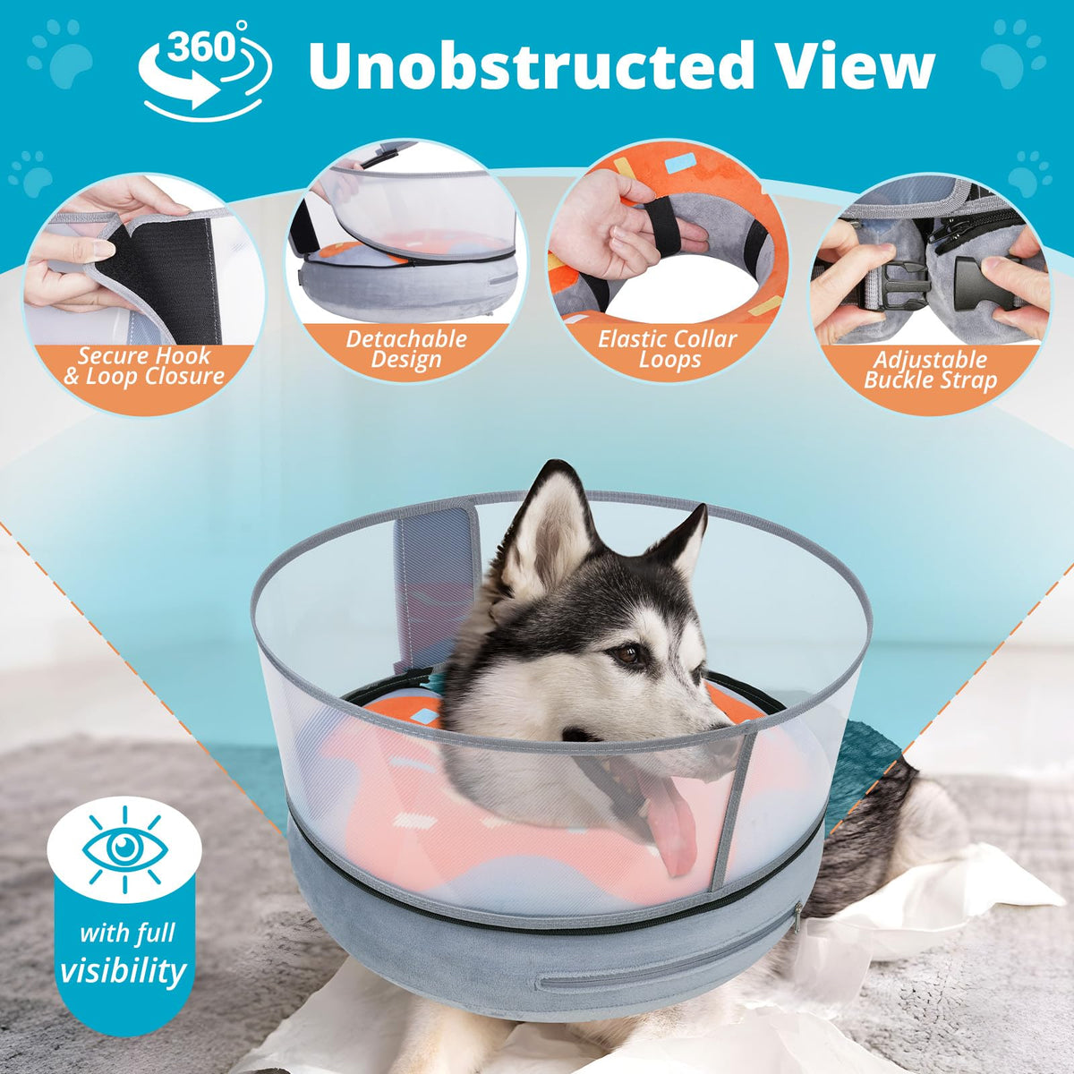 Inflatable Dog Cone with Anti (S (Neck: 5"-8"))
