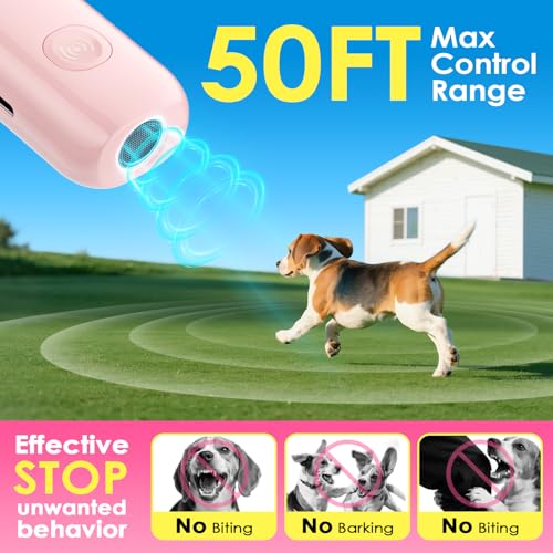 Mini ultrasonic dog bark deterrent device (Light Pink)