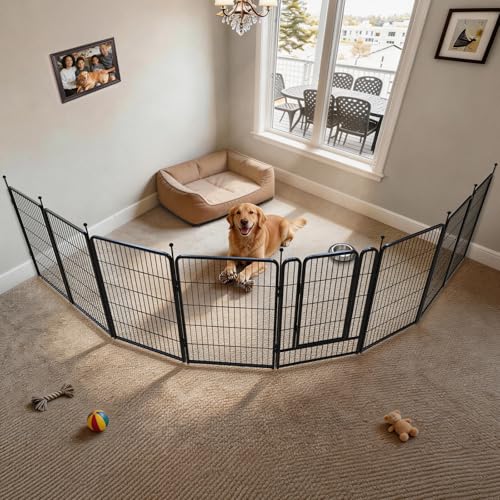 Rollick Dog Playpen with Fence (Black / 40"H)