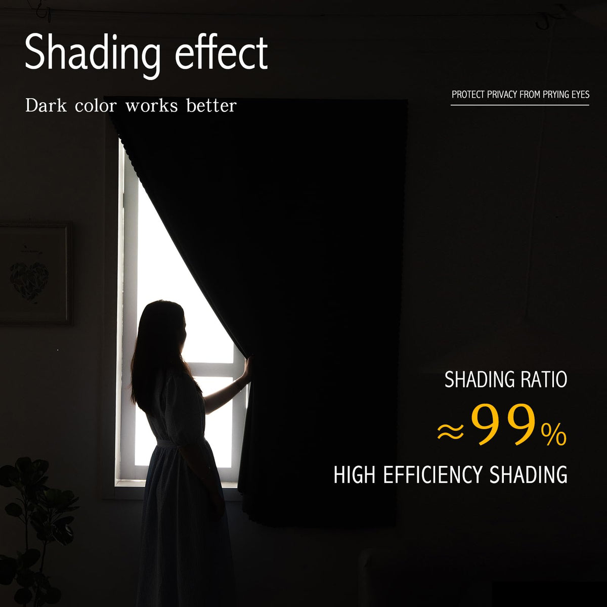 Blackout Curtains for Bedroom Sticky Curtain Blackout Window Cover Self Adhesive Curtains Rod No Drillng (47"W x 96"L (Pack of 1) / Dark Green)