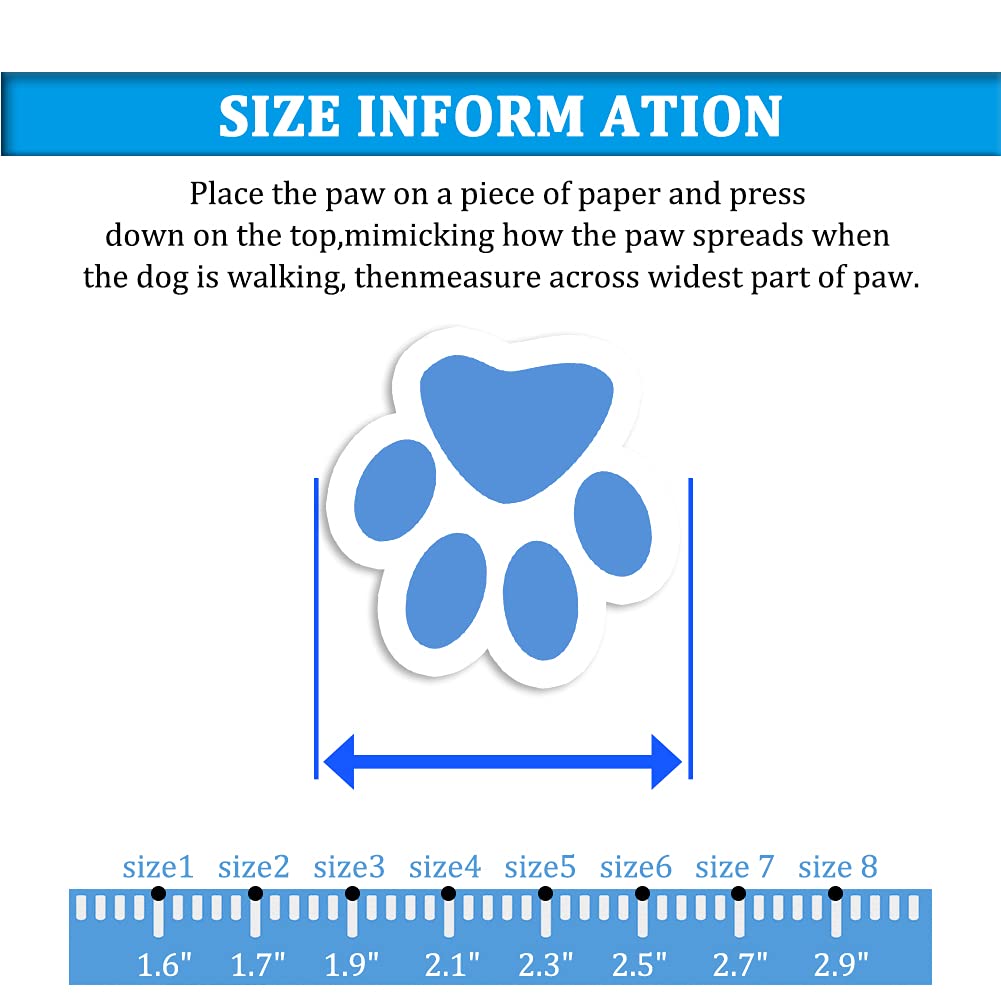 Dog Boots & Paw Protectors Non (Size 2: （2.4''x1.7'')(L*W) for 14-27 lbs / Blue)