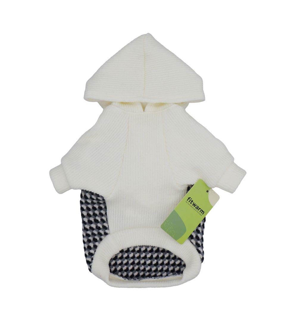 Knitted Pet Clothes Dog Sweater Hoodie Sweatshirts Pullover Cat Jackets White Large (Large / Grey)