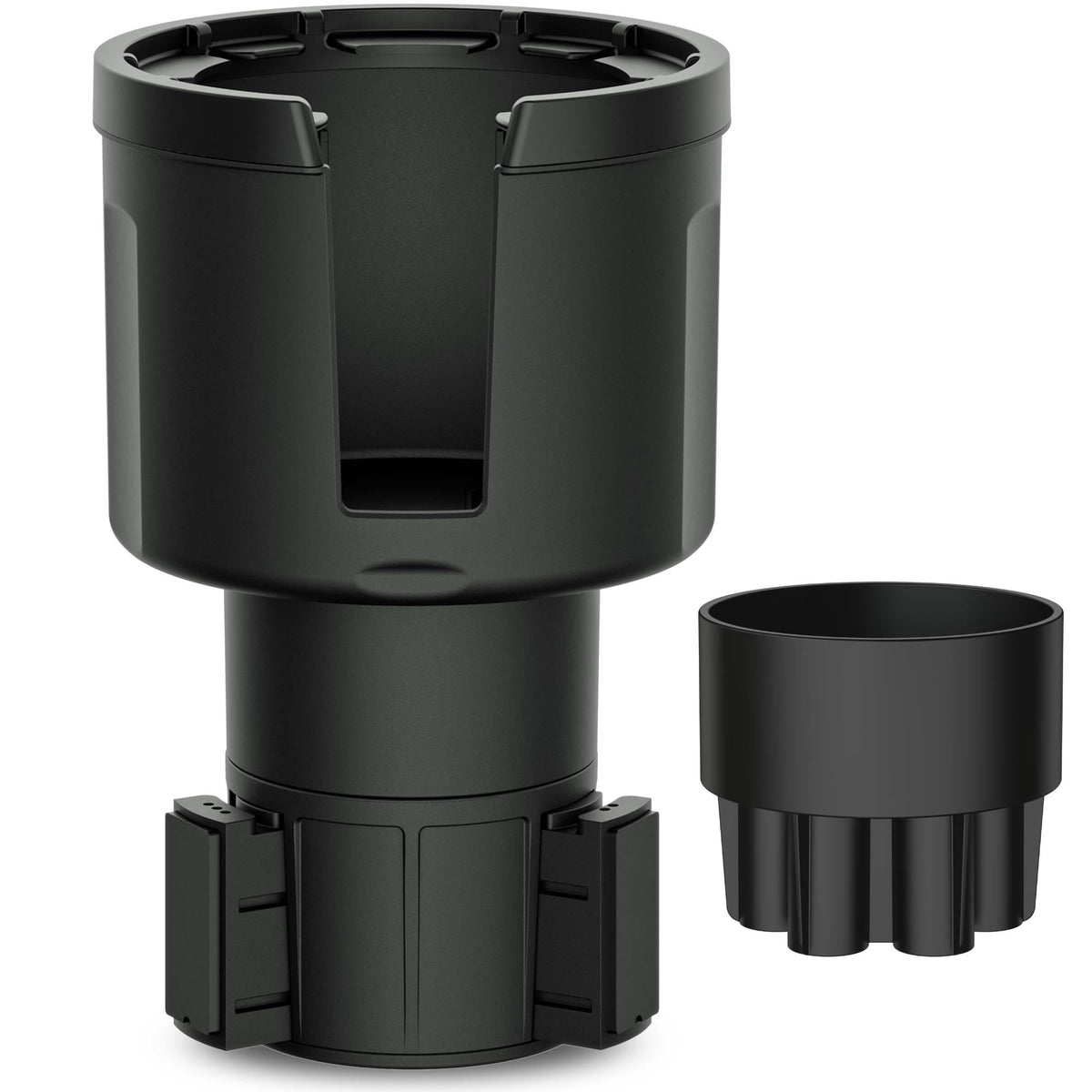 Car Cup Holder Expander (Holds 18-40 oz (Long Base) / Black)