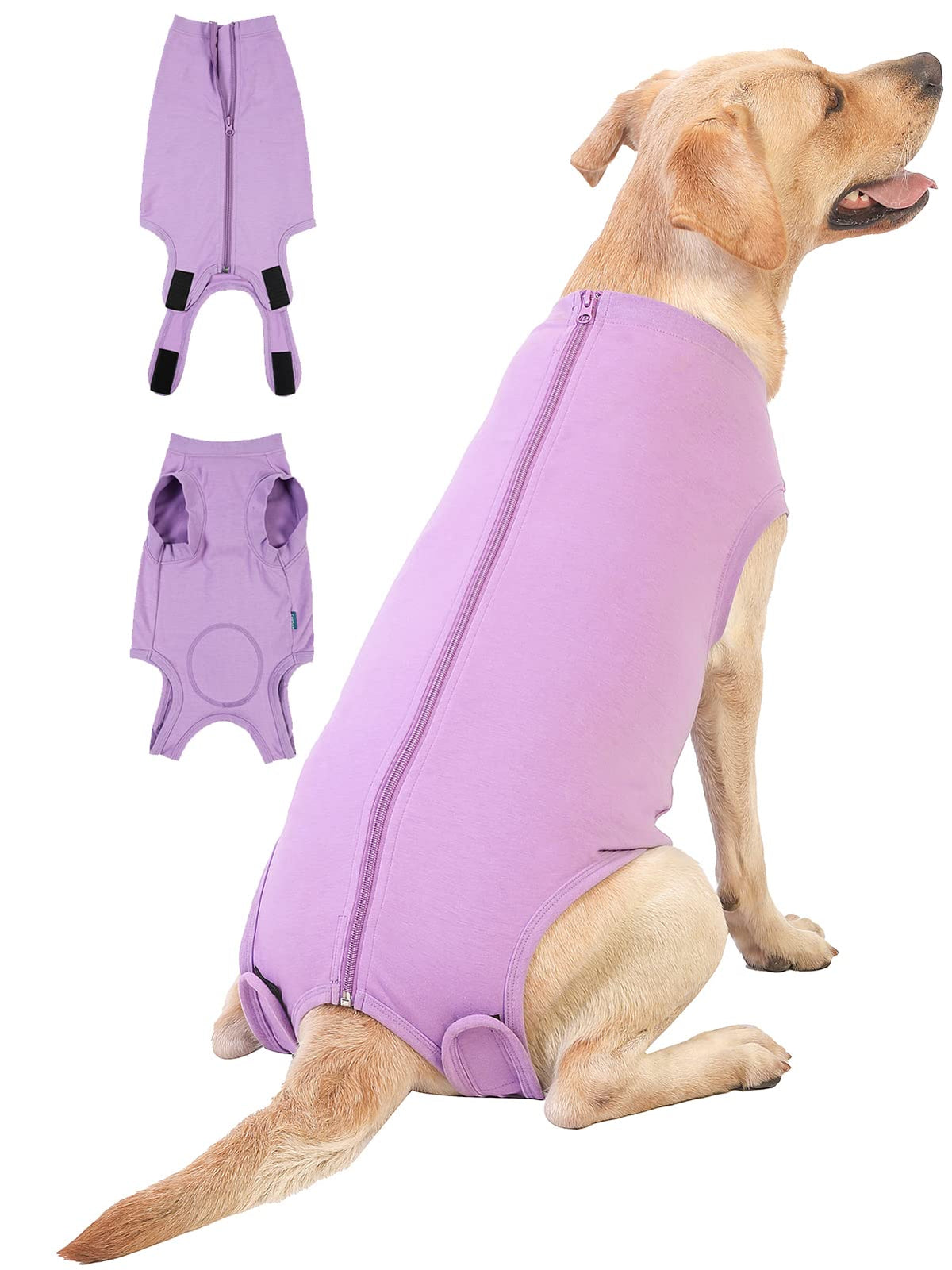 Dog Surgery Recovery Suit (2XL(Back 21- 23" Chest 26- 28" Weight 57- 80lb) / Purple)