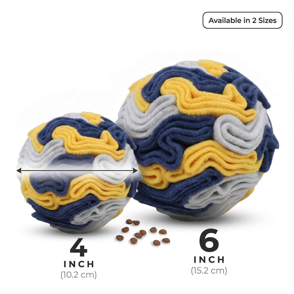 Snuffle Ball for Dogs (Navy&Yellow / Small)
