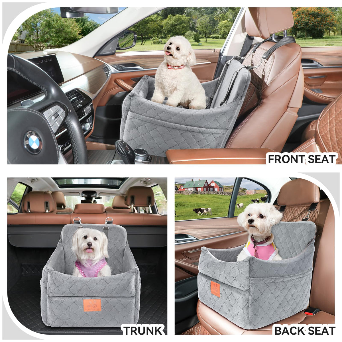 Dog Car Seat for Small (Gray)