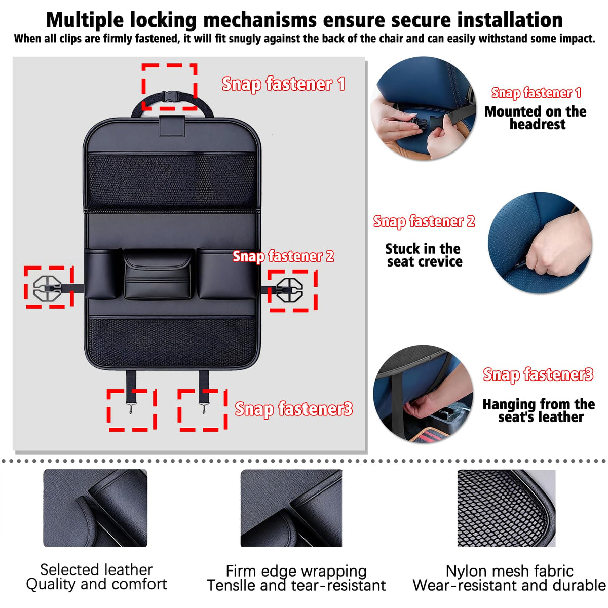 1 Pack Car Organizer (Brown 1-piece set)