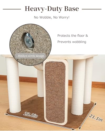 53" Cat Tree Tower for Large Cats (White 53'')