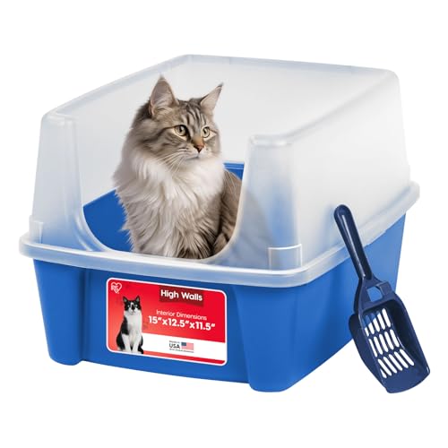 High Sided Cat Litter Box (Large / Blue)