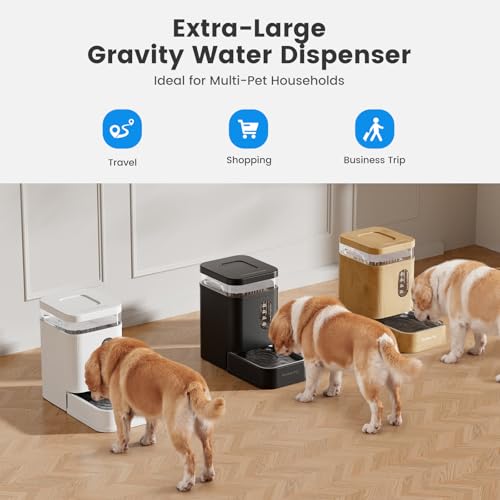 Automatic Dog Water Bowl Dispenser (White / 1.6 Gallon)