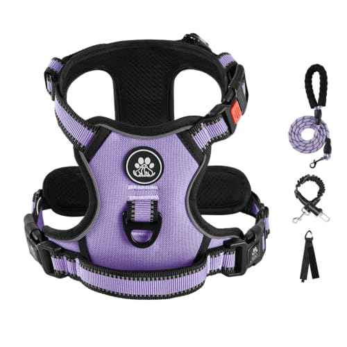 No Pull Dog Harness for Large Dogs (Light Purple / Large)