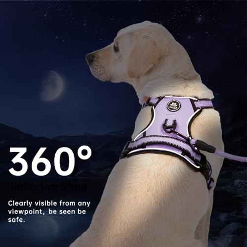 No Pull Dog Harness for Large Dogs (Light Purple / X-Large)