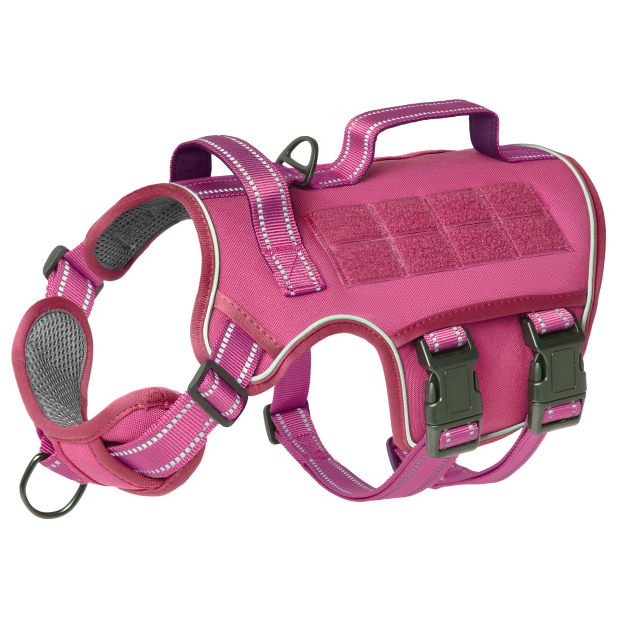 Dog Harness Medium Sized Dog (Pink / M(Neck:17-23",Chest:22-32"),35-50 lbs)