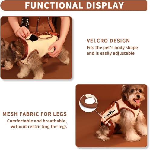 Dog Lift Harness Dog Carrier Sling for Small Dogs & Cats (Small(4-8 LBS) / 1.0 White)
