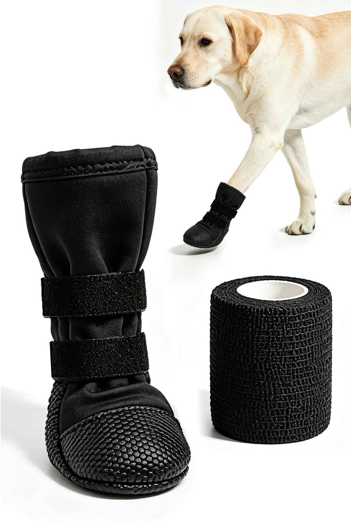 Dog Paw Wound Recovery Boot Kit with Self (S)