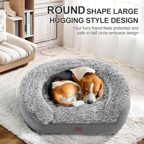 3.7 inch Thickened Orthopedic Dog Beds for Medium Dogs (Grey / 36"Lx27.5"Wx7.1"H)