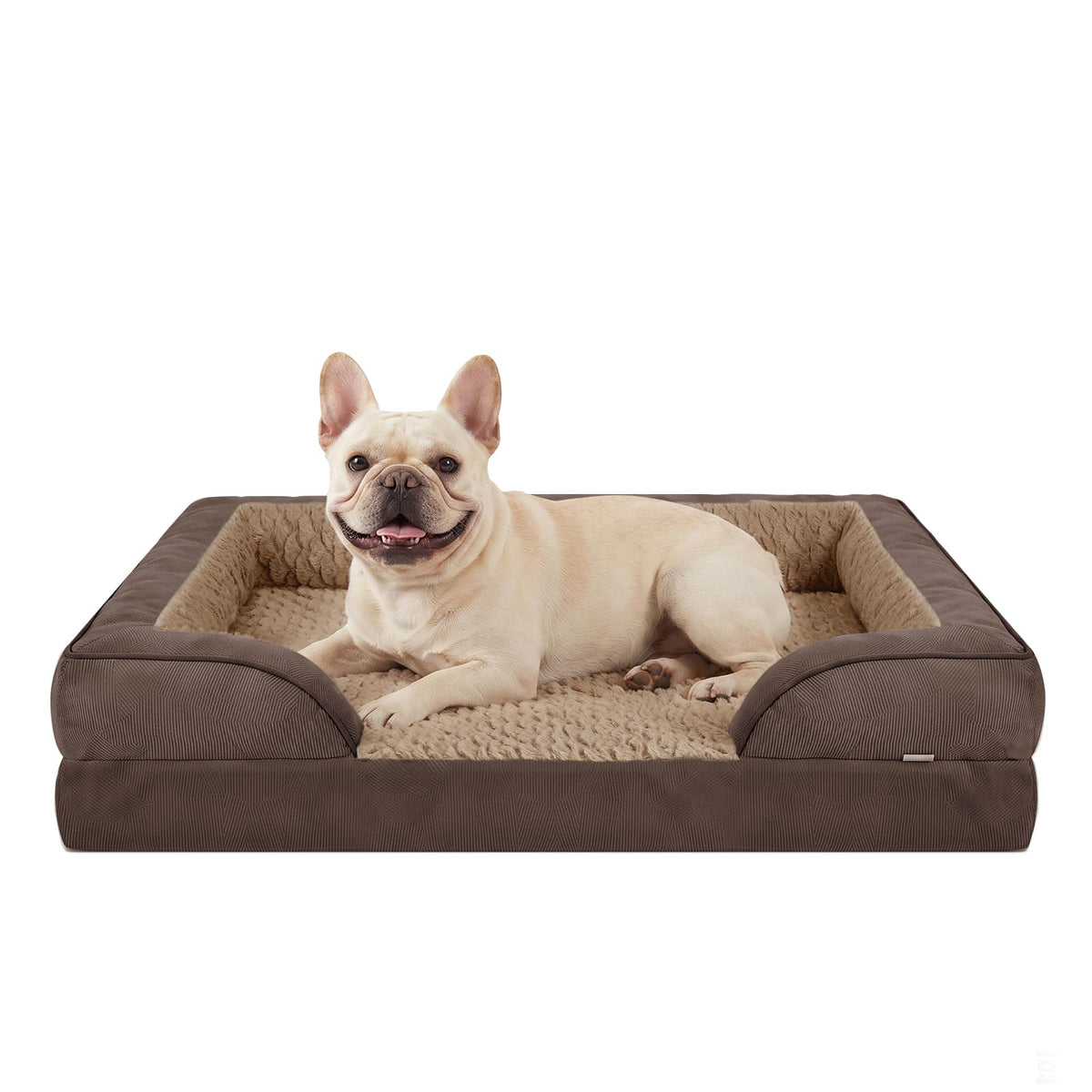 Orthopedic Medium Dog Dogs (Dark Brown / M (28"x 23"x 6.5"))