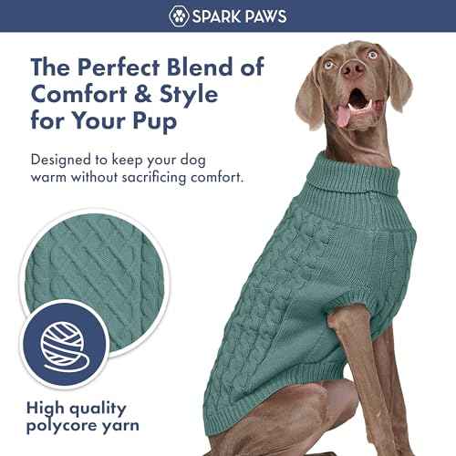 Knit Dog Sweater (Pine Green Cableknit / X-Large)