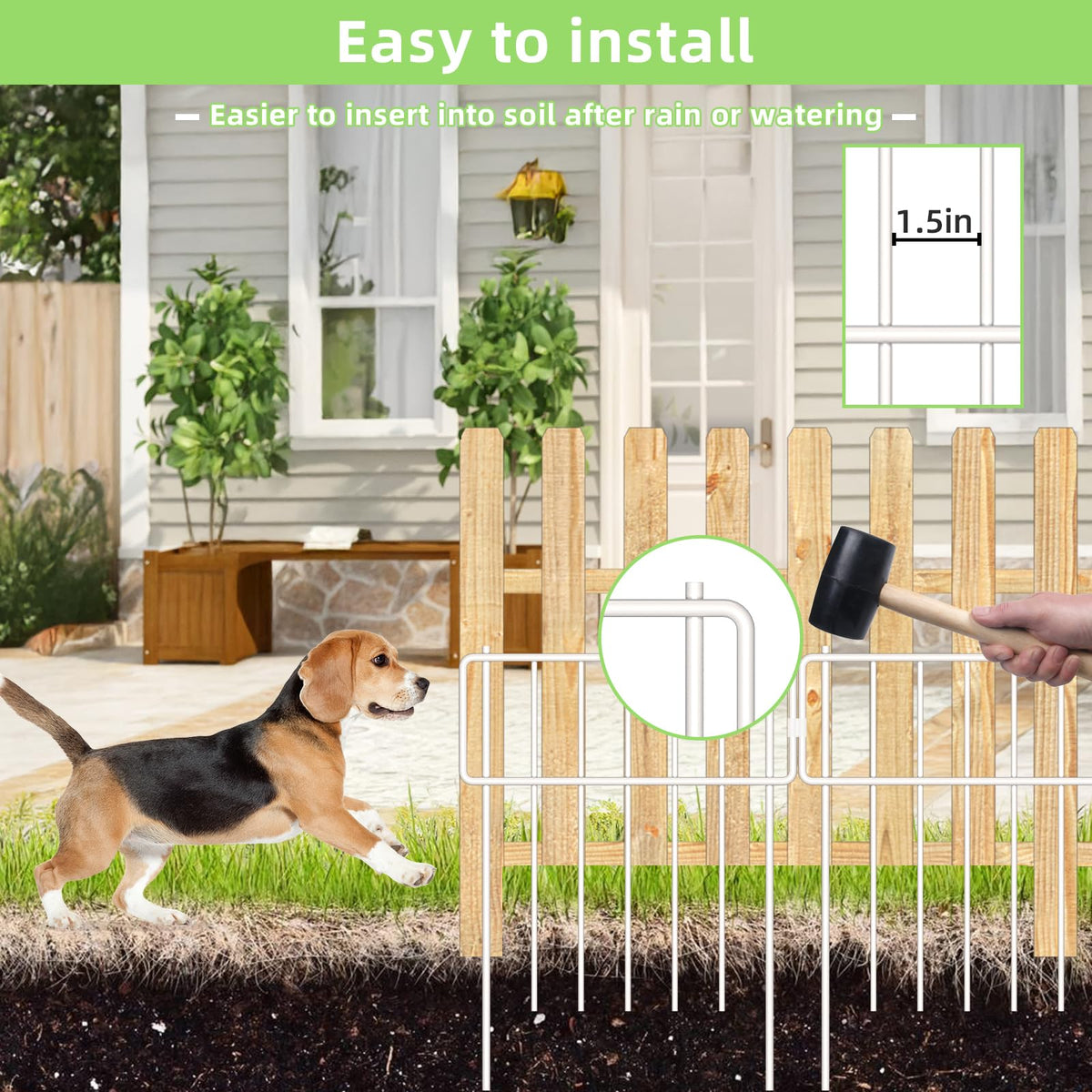 30 Pack Animal Barrier Fence (White / 30 Pack,30Ft)