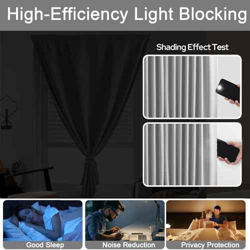 Self Adhesive Curtains (35"W x 59"L (Pack of 2) / Grey)