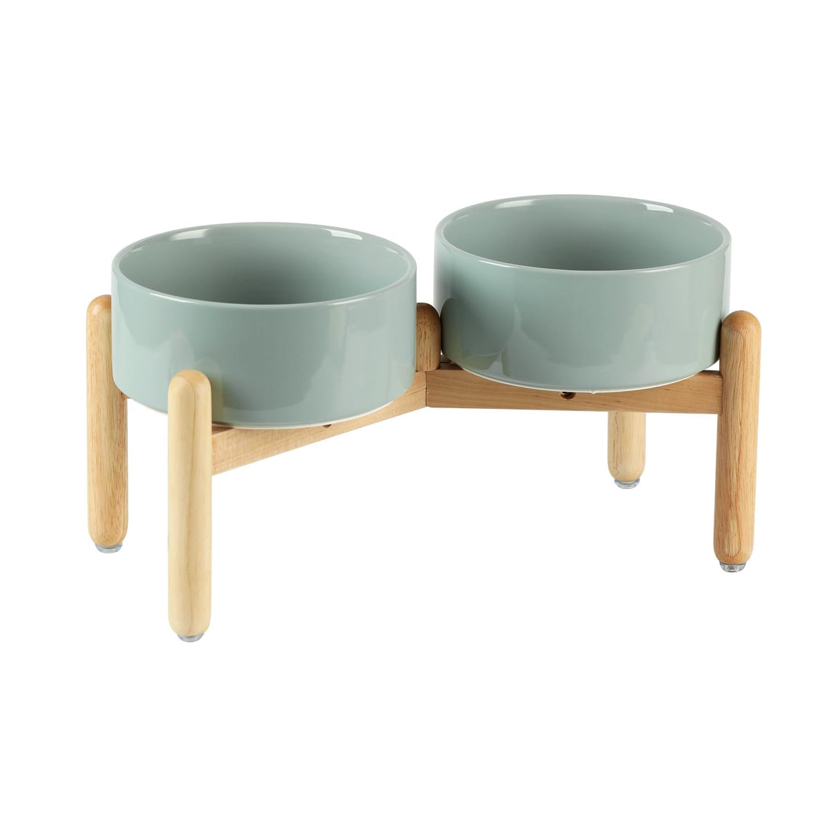 Ceramic Dog Bowls Elevated (Light Green)