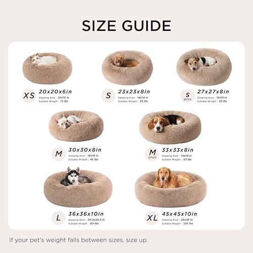 Calming Cat Beds Donut Round Washable Kitten Bed (20"L x 20"W x 6"Th / Pink)