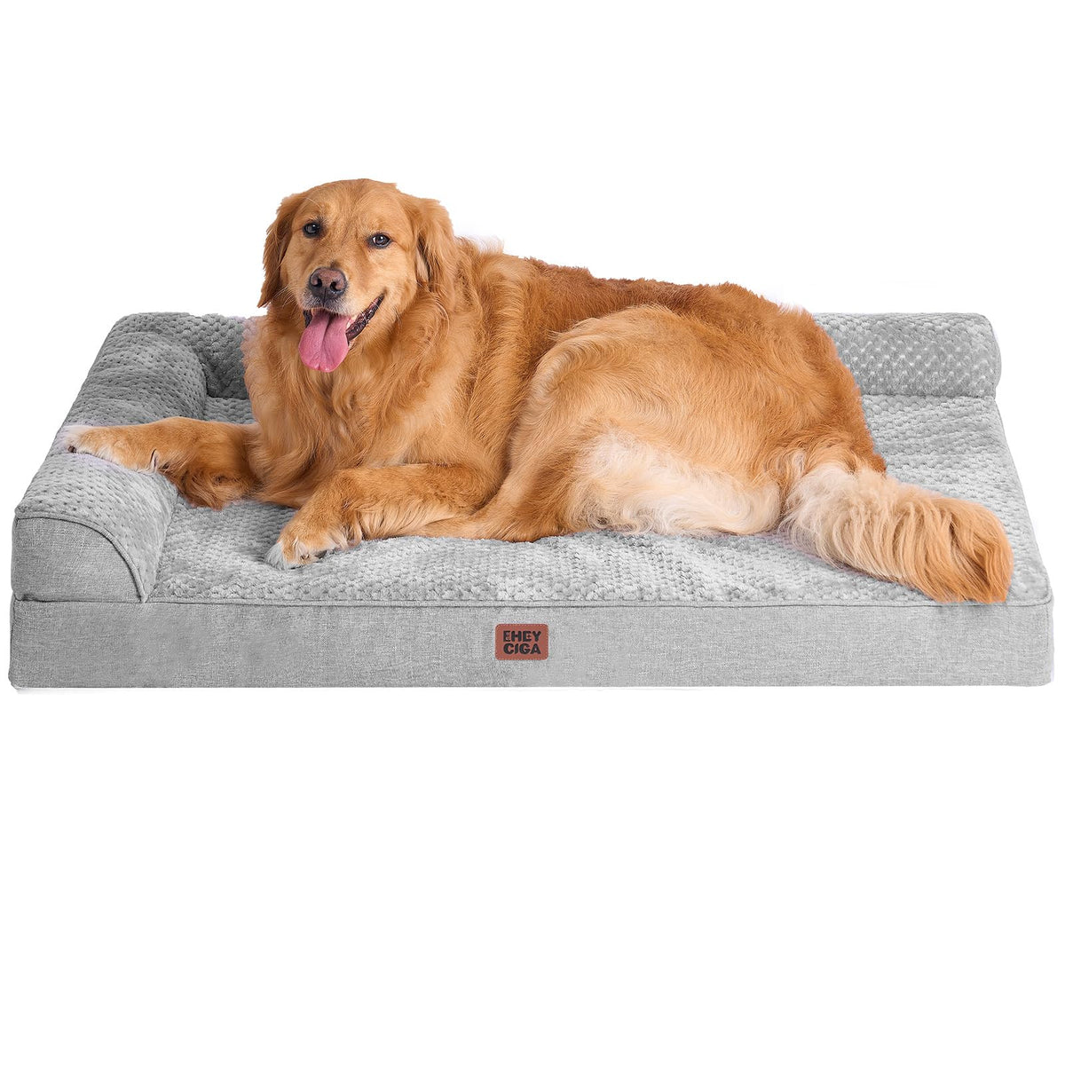 Memory Foam Dog Bed (Grey / 44.0"L x 32.0"W x 6.5"Th)