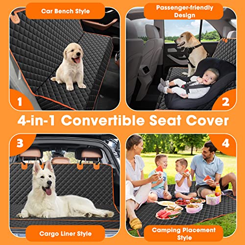 Dog Car Seat Cover (Black / 53"W x 47"L)