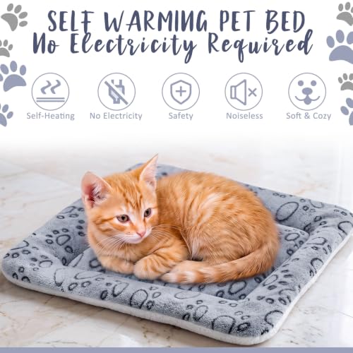 2 Pack Self Warming Cat Mat (Grey / 17'' X 17'')
