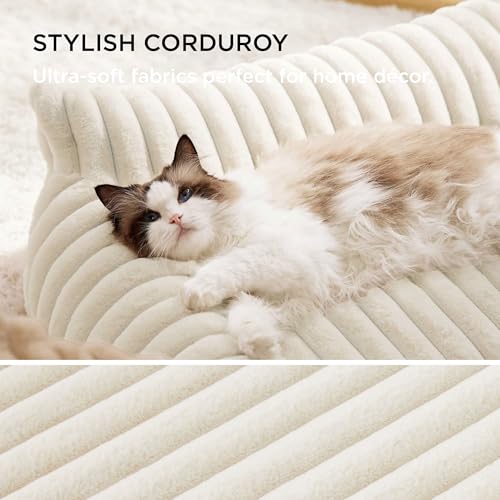 ComfyFleece® Shown on TV Cute Dog Couch for Medium Dogs (36x27x10" / Cream)