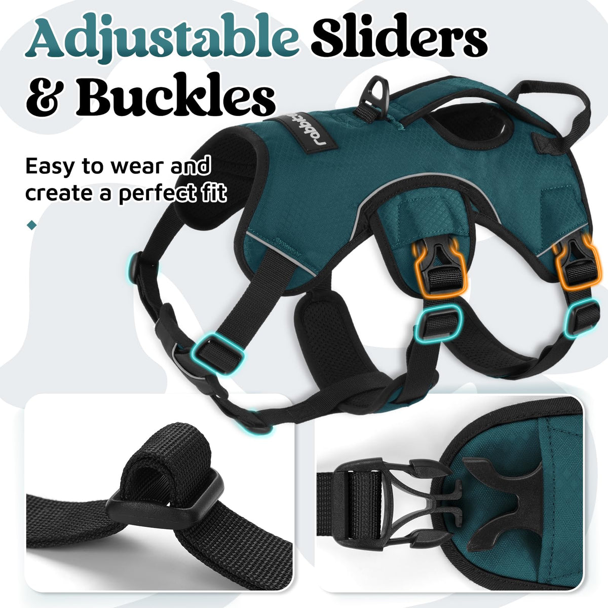 Escape Proof Dog Harness for Medium (Dark Green / Medium)