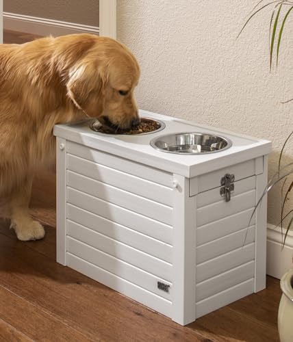 Piedmont Elevated Dog Feeder (Antique White)