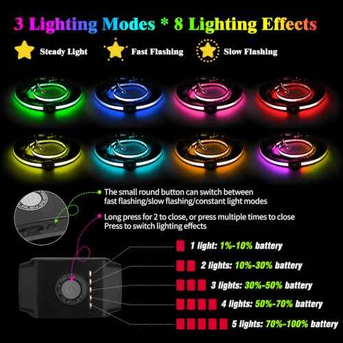 LED Dog Leash Waist Hands Free (Multicolor)