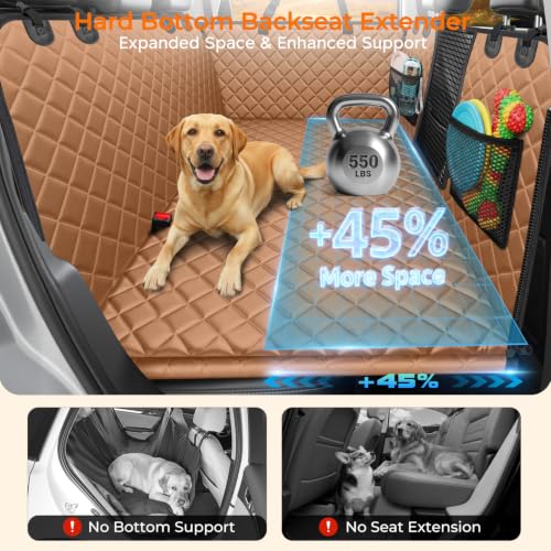 Back Seat Extender for Dogs (Tan / M - Cars / Full Size SUVs)