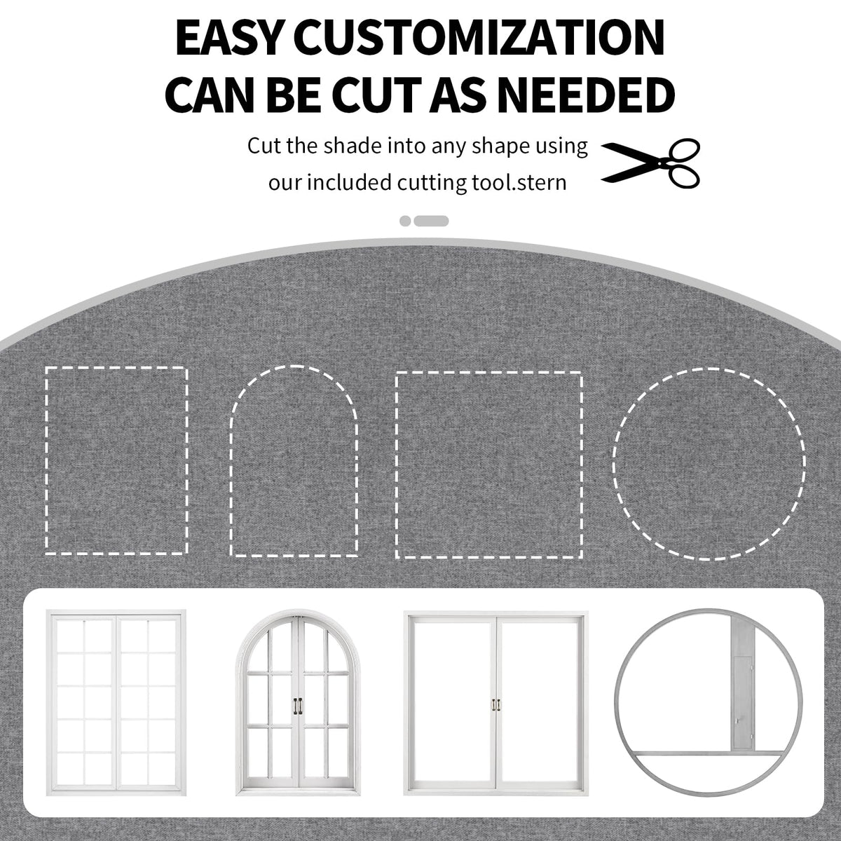 Blackout Window Cover (Grey / 57"W x 39"L (Pack of 1))