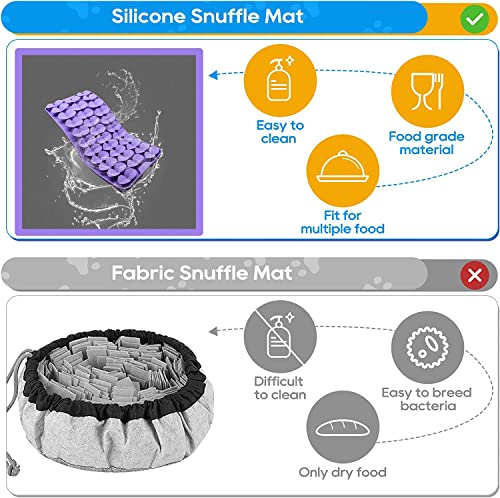 Snuffle Mat for Medium Dogs (Purple-M (14.6x7.5in))